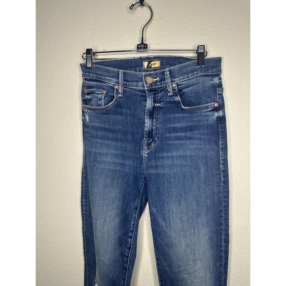 MOTHER The Insider Crop Step Chew In Dancing On Coals Jeans Size 25 - Picture 6 of 15
